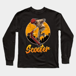 Scooter Obsessed Scootering Lover Long Sleeve T-Shirt